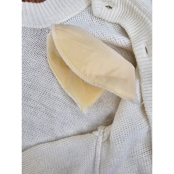 Vintage 1990s Victoria Harbour White Beaded Cardigan - Picture 6 of 7